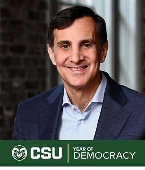 Ron Daniels photo with CSU Year of Democracy footer